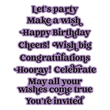 Simon Hurley by Spellbinders BetterPress Plate & Die - Birthday Sentiments